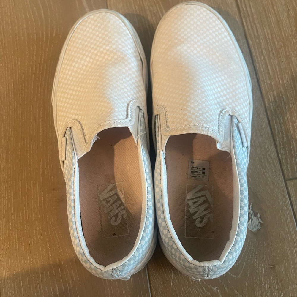 Vans White Slip-On Sneakers